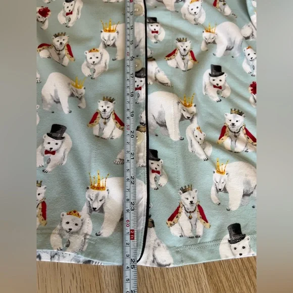 BedHead Pajamas M Organic Cotton Polar Bear Print Made USA - Picture 11 of 16